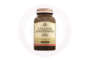 SOLGAR CALCIUM MAGNESIUM PLUS ZINC TABLET 100 tablet