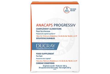 DUCRAY ANACAPS PROGRESSIV DEMIR, SELENYUM VE VITAMIN ICEREN TAKVIYE EDICI GIDA KAPSUL 30 kapsül