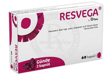 RESVEGA RESVERATROL, BALIK YAGI, LUTEIN, ZEAKSANTIN VE D VITAMINI ICEREN TAKVIYE EDICI GIDA 60 kapsül