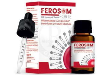 FEROSOM FORTE MIKROENKAPSULE LCE LIPOZOMAL DEMIR ICEREN SIVI TAKVIYE EDICI GIDA 30 ml şişe