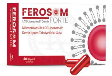 FEROSOM FORTE LCE LIPOZOMAL DEMIR ICEREN KAPSUL TAKVIYE EDICI GIDA 40 kapsül