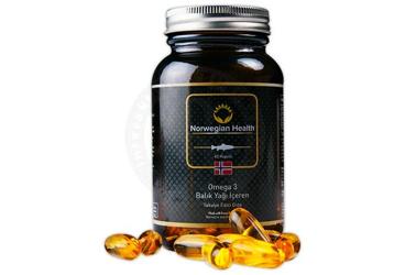 NORWEGIAN HEALTH OMEGA 3 BALIK YAGI ICEREN TAKVIYE EDICI GIDA 1000 mg 60 kapsül