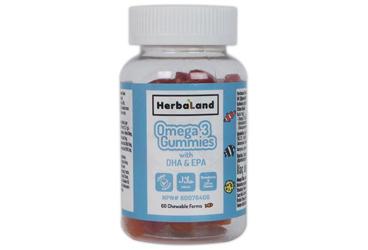 HERBALAND OMEGA3 WITH DHA&EPA GUMMIES CIGNENEBILIR FORM TAKVIYE EDICI GIDA 60 çiğnenebilir jel form