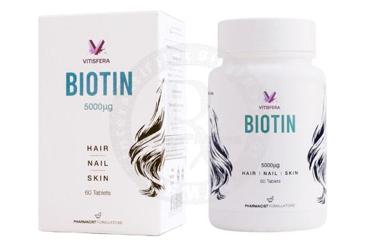 VITISFERA BIOTIN TAKVIYE EDICI GIDA TABLET 5000 mcg 60 tablet