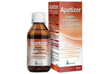 APETIZER VITAMINLER VE BITKI EKSTRAKTLARI ICEREN SIVI TAKVIYE EDICI GIDA 100 ml şişe