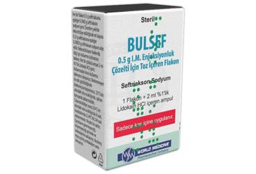 BULSEF 0,5 G I.M ENJEKSİYONLUK ÇÖZELTİ İÇİN TOZ İÇEREN FLAKON, 1 ADET