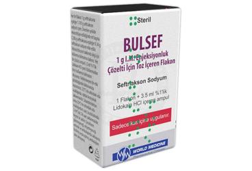 BULSEF 1 G IM ENJEKSİYONLUK ÇÖZELTİ HAZIRLAMAK İÇİN TOZ VE ÇÖZÜCÜ, 1 FLAKON + 1 AMPUL