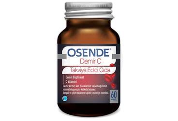 OSENDE DEMIR C DEMIR BISGLISINAT, ESTER-C VITAMINI ICEREN TAKVIYE EDICI GIDA 60 kapsül