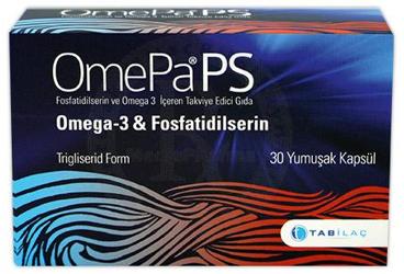OMEPA PS OMEGA-3 VE FOSFATIDILSERIN ICEREN TAKVIYE EDICI GIDA 30 kapsül