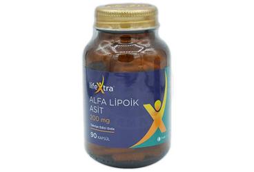 LIFEXTRA ALFA LIPOIK ASIT ICEREN KAPSUL TAKVIYE EDICI GIDA 90 kapsül
