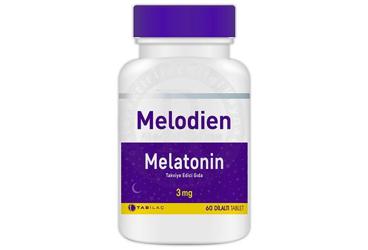 MELODIEN MELATONIN DILALTI TABLET TAKVIYE EDICI GIDA 3 mg 60 kapsül