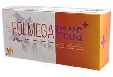FOLMEGA PLUS OMEGA 3, FOLIK ASIT, MULTIVITAMIN VE MULTIMINERAL TAKVIYE EDICI GIDA 30 kapsül