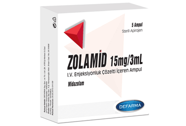 ZOLAMID 15 MG/3 ML IV/IM/REKTAL KULLANIM İÇİN ÇÖZELTİ İÇEREN AMPUL, 5 ADET