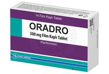 ORADRO 500 MG FİLM KAPLI TABLET, 14 TABLET