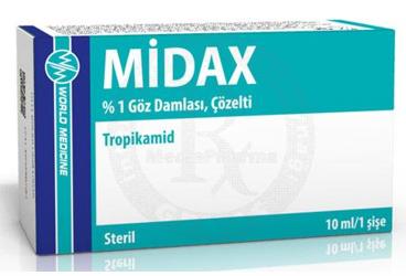 MİDAX %1 GÖZ DAMLASI, ÇÖZELTİ, 10 ML