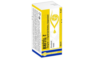 BRİTİL-T 10 MG/ML + 5 MG/ML GÖZ DAMLASI, SÜSPANSİYON, 1 ADET