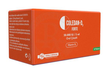 Coledan-D3 Forte 50.000 IU/5 ml Oral Çözelti, 8 ADET