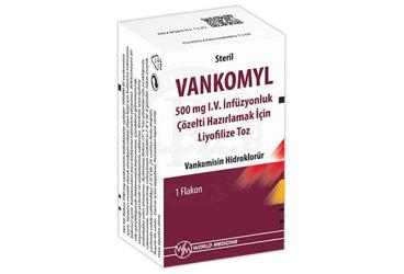 VANKOMYL 500 MG IV İNFÜZYONLUK VE ORAL ÇÖZELTİ HAZIRLAMAK İÇİN LİYOFİLİZE TOZ, 1 FLAKON