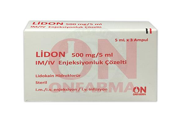 LİDON 500 MG/5 ML IM/IV/SC ENJEKSİYONLUK ÇÖZELTİ, 3 ADET