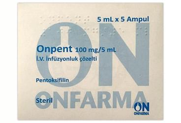 ONPENT 100 MG/5 ML İ.V. İNFÜZYONLUK ÇÖZELTİ , 5 ADET