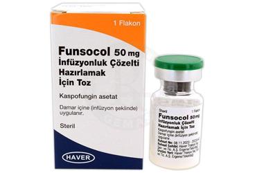 FUNSOCOL 50 MG İNFÜZYONLUK ÇÖZELTİ HAZIRLAMAK İÇİN TOZ, 1 ADET