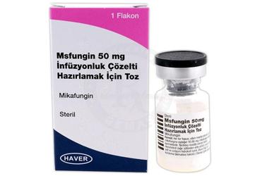 MSFUNGİN 50 MG İNFÜZYONLUK ÇÖZELTİ HAZIRLAMAK İÇİN TOZ, 1 ADET
