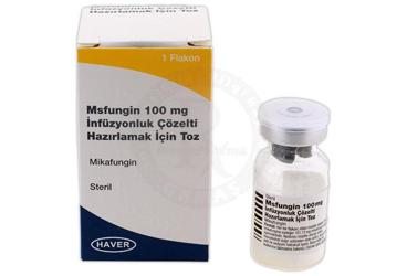 MSFUNGİN 100 MG IV İNFÜZYONLUK ÇÖZELTİ HAZIRLAMAK İÇİN TOZ, 1 ADET