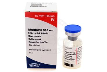 MSGLOVİR 500 MG İNFÜZYONLUK ÇÖZELTİ HAZIRLAMADA KULLANILACAK KONSANTRE İÇİN TOZ, 1 ADET