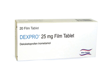 DEXPRO 25 MG FILM TABLET, 20 ADET