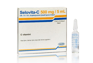 SELOVİTA-C 500MG/5ML IM/IV ENJEKSİYONLUK ÇÖZELTİ, 5 ADET