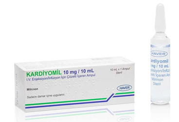 KARDIYOMIL 10 MG/10 ML IV ENJEKSIYON/INFÜZYON IÇIN ÇÖZELTI IÇEREN AMPUL ,1 ADET