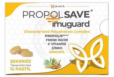 PROPOLSAVE IMUGUARD PROPOLIS, C VITAMINI VE CINKO ICEREN PASTIL TAKVIYE EDICI GIDA 12 pastil