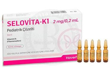 SELOVİTA-K1 2 MG/0,2 ML PEDİATRİK ÇÖZELTİ, 5 ADET