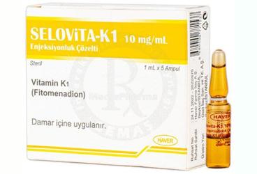 SELOVİTA-K1 10 MG/ML ENJEKSİYONLUK ÇÖZELTİ, 5 ADET