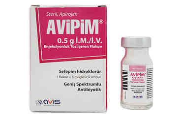 AVIPIM 0.5 G IM/IV ENJEKSIYONLUK TOZ IÇEREN FLAKON,FLAKON, 1 ADET+1 ÇÖZÜCÜ AMPUL