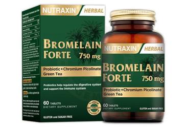 NUTRAXIN BROMELAIN FORTE TAKVIYE EDICI GIDA TABLET 750 mg 60 tablet