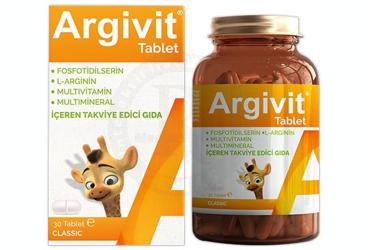 ARGIVIT CLASSIC FOSFOTIDILSERIN, L-ARGININ, MULTIVITAMIN VE MULTIMINERAL ICEREN TAKVIYE EDICI GIDA 30 tablet