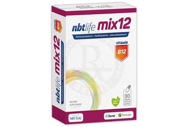 NBTLIFE MIX12 AGIZDA DAGILAN KAPSUL HIDROKSOKOBALAMIN, METILKOBALAMIN, ADENOZILKOBALAMIN ICEREN TAKVIYE EDICI GIDA 30 kapsül