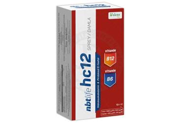NBTLIFE HC12 HIDROKSIKOBOLAMIN (VITAMIN B12), PIRIDOKSAL-5-FOSFAT (VITAMIN B6) ICEREN SPREY/DAMLA 10 ml şişe