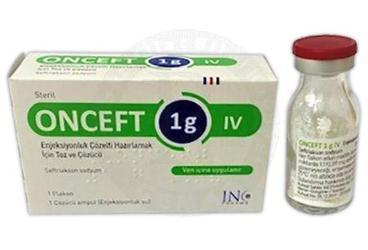 ONCEFT 1 G IV ENJEKSİYONLUK ÇÖZELTİ HAZIRLAMAK İÇİN TOZ VE ÇÖZÜCÜ, 1 ADET FLAKON+1 ADET ÇÖZÜCÜ AMPUL