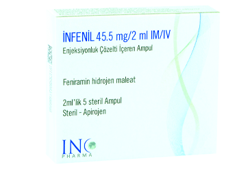 INFENIL 45.5 MG/2 ML IM/IV ENJEKSIYONLUK ÇÖZELTI IÇEREN AMPUL ,AMPUL, 5 ADET