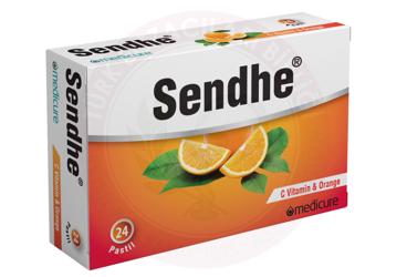 SENDHE C VITAMIN & ORANGE PASTIL PORTAKAL AROMALI TAKVIYE EDICI GIDA 24 pastil