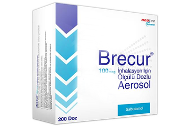 BRECUR 100 MCG ÖLÇÜLÜ DOZLU İNHALASYON SÜSPANSİYONU, 200 DOZ