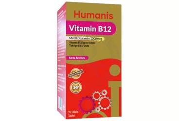 HUMANIS VITAMIN B12 ICEREN TAKVIYE EDICI GIDA DILALTI TABLET 90 tablet