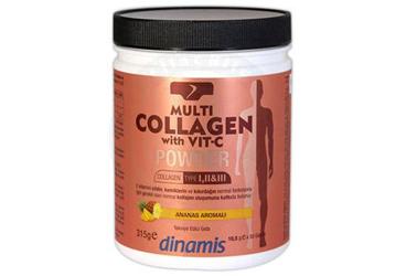 DINAMIS MULTI COLLAGEN WITH VIT-C POWDER ANANAS AROMALI TAKVIYE EDICI GIDA 315 g toz