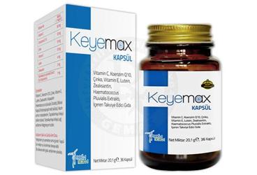KEYEMAX VITAMIN C, KOENZIM Q10, CINKO, VITAMIN E, LUTEIN, ZEAKSANTIN, HAEMATOCOCCUS PLUVIALIS EXTRAKTI ICEREN KAPSUL 36 kapsül