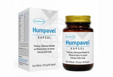 HUMPAVEL YESIL CAY, EKINEZYA, VITAMIN VE MINERAL KARISIMI ICEREN TAKVIYE EDICI GIDA 60 kapsül