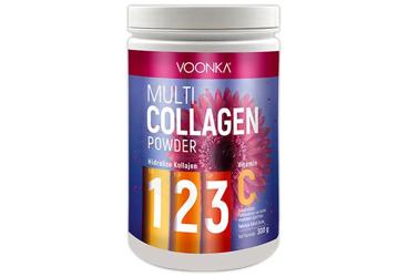 VOONKA MULTI COLLAGEN POWDER HIDROLIZE KOLLAJEN VITAMIN C ICEREN TAKVIYE EDICI GIDA 300 g toz