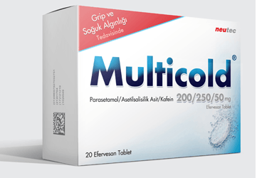 MULTICOLD 200/250/50 MG EFERVESAN TABLET, 20 ADET