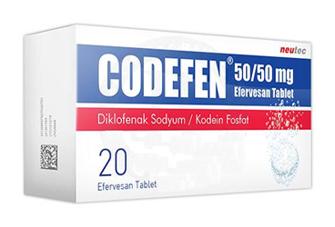 CODEFEN 50/50 MG EFERVESAN TABLET, 20 ADET